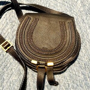 Small black leather Marcie Chloe crossbody.